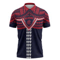 Personalized Melbourne Demons Zipper Polo Shirt Polynesian Tribal Pattern Heritage Football