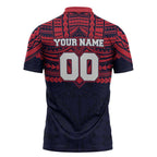 Personalized Melbourne Demons Zipper Polo Shirt Polynesian Tribal Pattern Heritage Football
