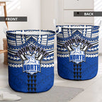Personalized North Melbourne Kangaroos Laundry Basket Polynesian Tribal Pattern Heritage Football