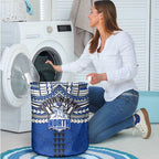 Personalized North Melbourne Kangaroos Laundry Basket Polynesian Tribal Pattern Heritage Football