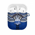 Personalized North Melbourne Kangaroos AirPods Case Polynesian Tribal Pattern Heritage Football