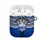 Personalized North Melbourne Kangaroos AirPods Case Polynesian Tribal Pattern Heritage Football