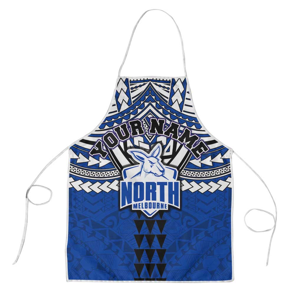 Personalized North Melbourne Kangaroos Apron Polynesian Tribal Pattern Heritage Football