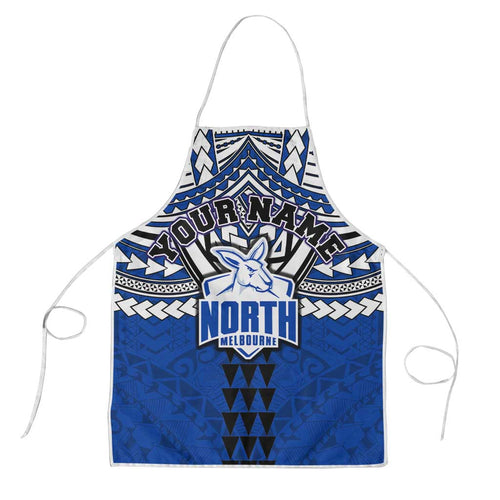 Personalized North Melbourne Kangaroos Apron Polynesian Tribal Pattern Heritage Football