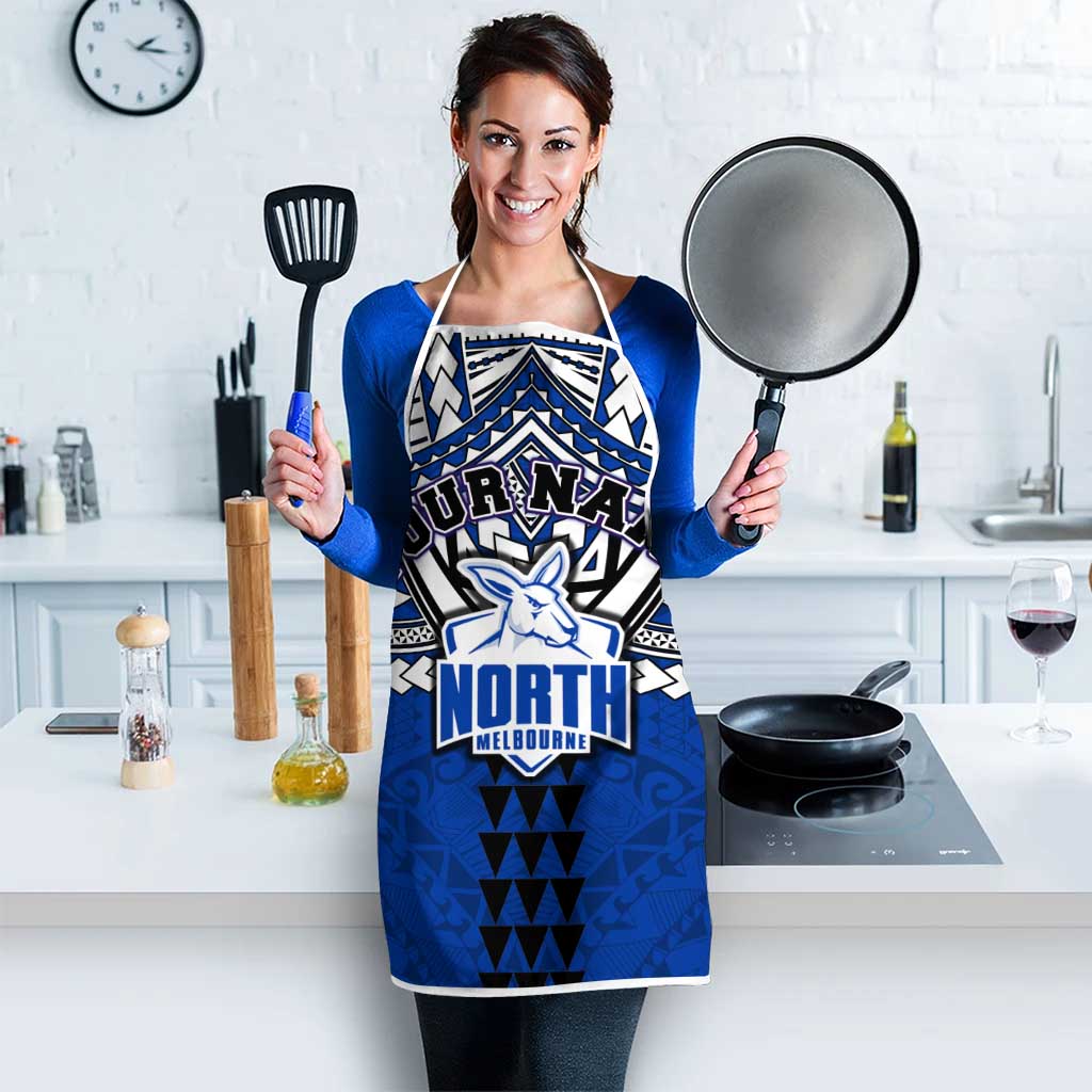 Personalized North Melbourne Kangaroos Apron Polynesian Tribal Pattern Heritage Football