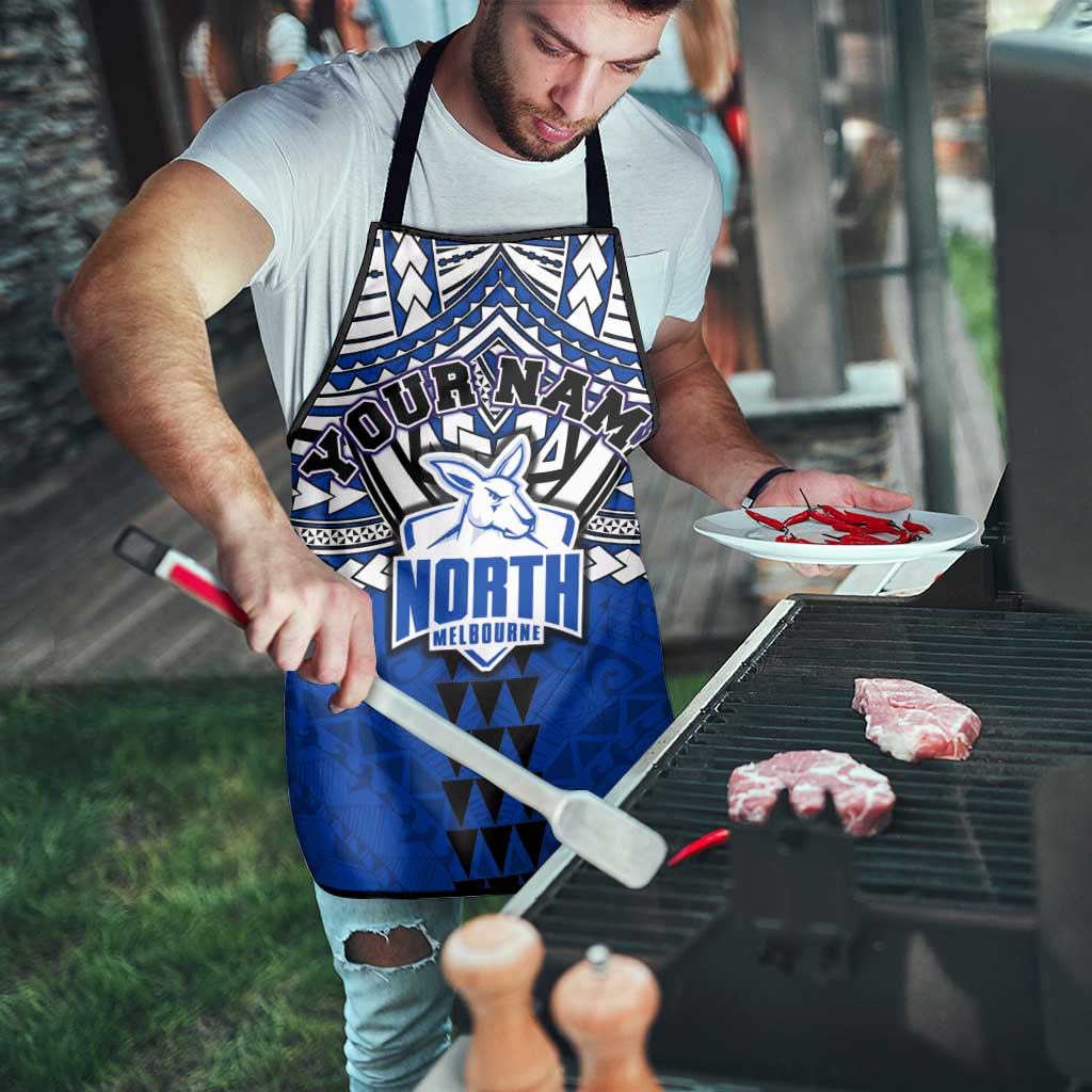 Personalized North Melbourne Kangaroos Apron Polynesian Tribal Pattern Heritage Football