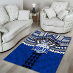 Personalized North Melbourne Kangaroos Area Rug Polynesian Tribal Pattern Heritage Football