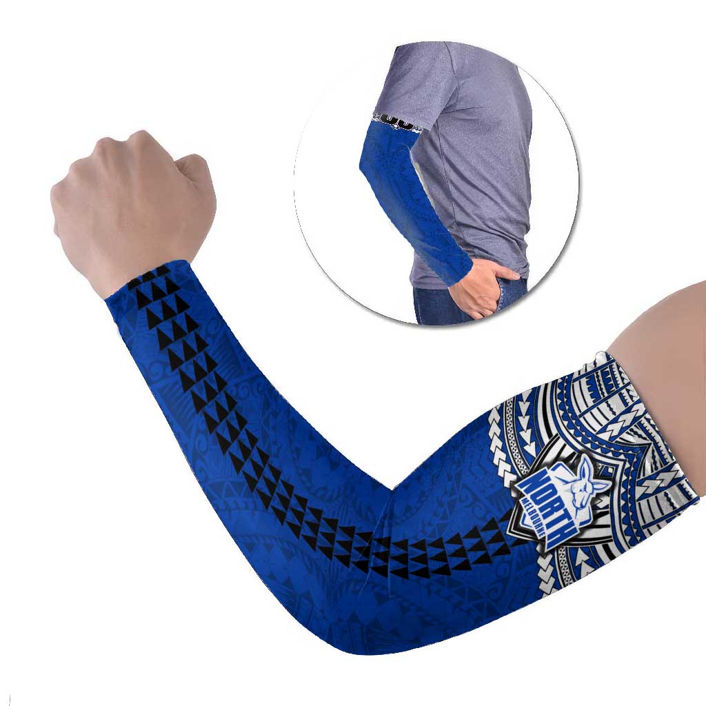 Personalized North Melbourne Kangaroos Arm Sleeves Polynesian Tribal Pattern Heritage Football