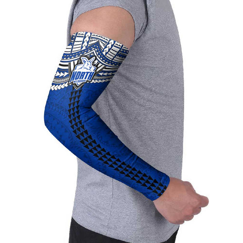 Personalized North Melbourne Kangaroos Arm Sleeves Polynesian Tribal Pattern Heritage Football