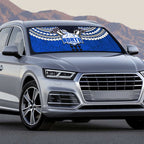Personalized North Melbourne Kangaroos Auto Sun Shade Polynesian Tribal Pattern Heritage Football