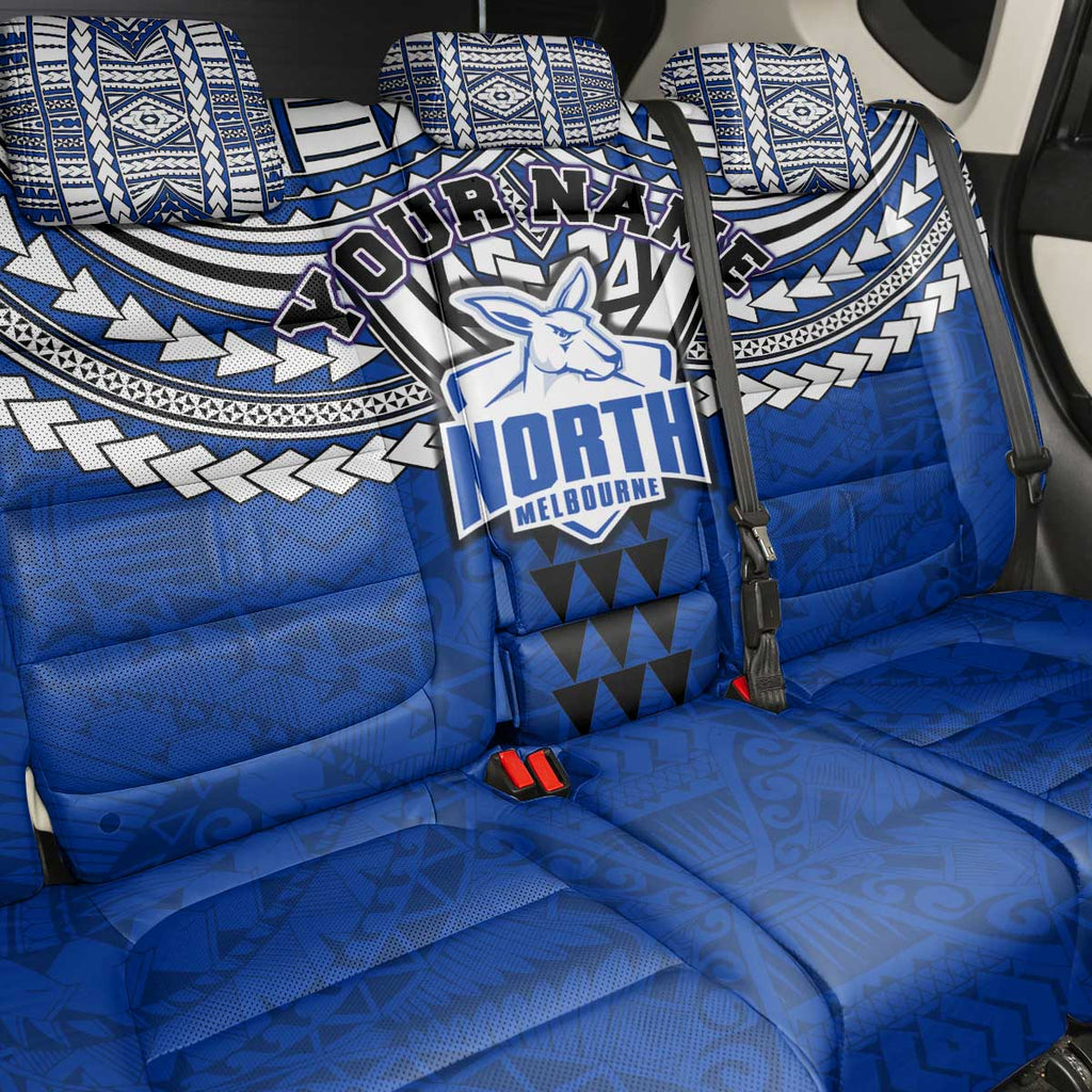 Personalized North Melbourne Kangaroos Back Car Seat Cover Polynesian Tribal Pattern Heritage Football