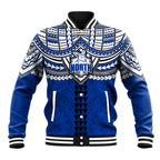 Personalized North Melbourne Kangaroos Baseball Jacket Polynesian Tribal Pattern Heritage Football
