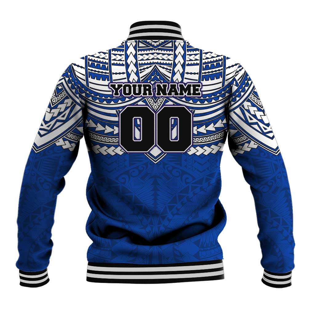Personalized North Melbourne Kangaroos Baseball Jacket Polynesian Tribal Pattern Heritage Football