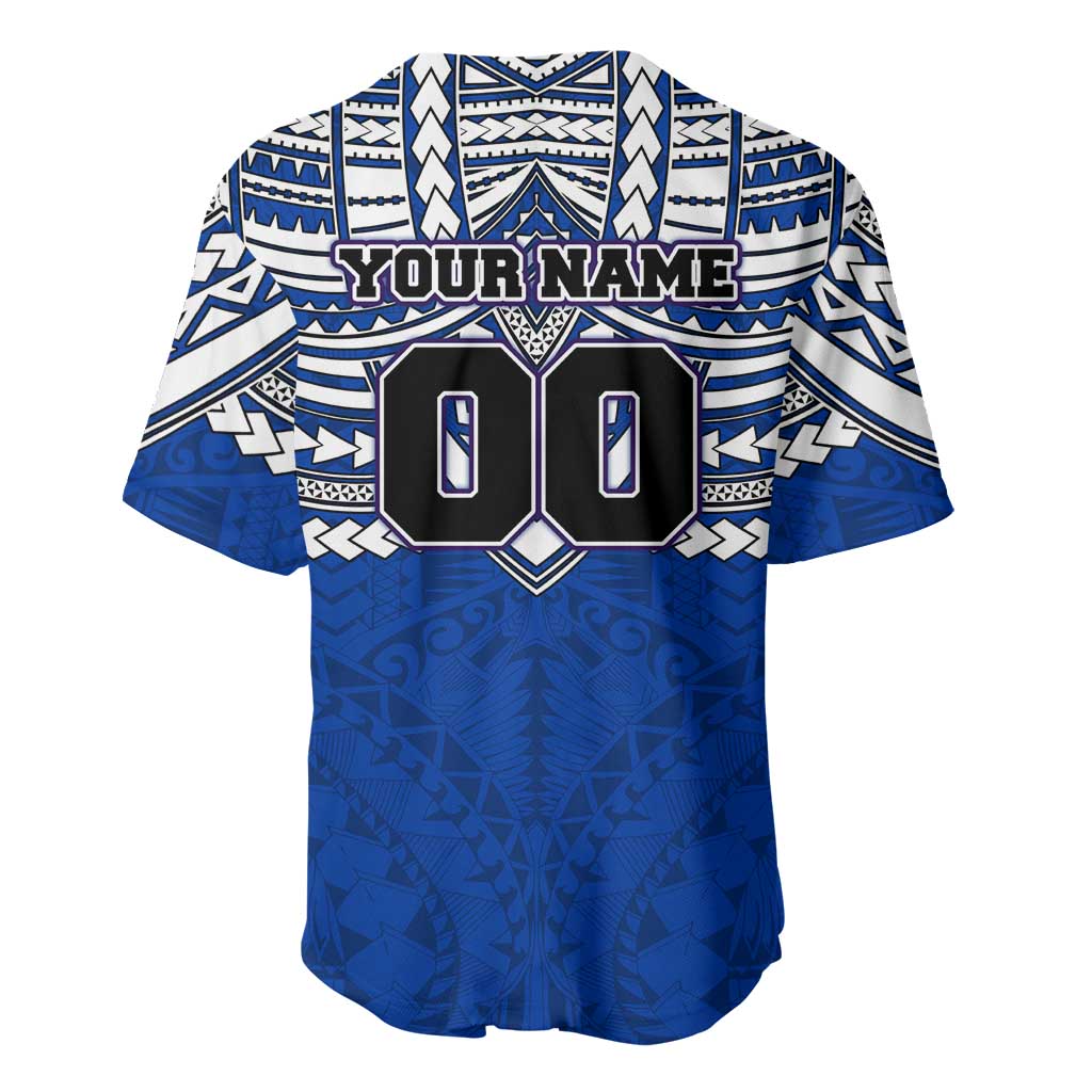 Personalized North Melbourne Kangaroos Baseball Jersey Polynesian Tribal Pattern Heritage Football