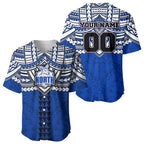 Personalized North Melbourne Kangaroos Baseball Jersey Polynesian Tribal Pattern Heritage Football