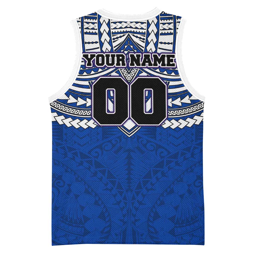 Personalized North Melbourne Kangaroos Basketball Jersey Polynesian Tribal Pattern Heritage Football