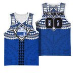 Personalized North Melbourne Kangaroos Basketball Jersey Polynesian Tribal Pattern Heritage Football