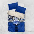 Personalized North Melbourne Kangaroos Bedding Set Polynesian Tribal Pattern Heritage Football