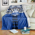 Personalized North Melbourne Kangaroos Blanket Polynesian Tribal Pattern Heritage Football
