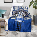 Personalized North Melbourne Kangaroos Blanket Polynesian Tribal Pattern Heritage Football