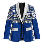 Personalized North Melbourne Kangaroos Blazer Polynesian Tribal Pattern Heritage Football