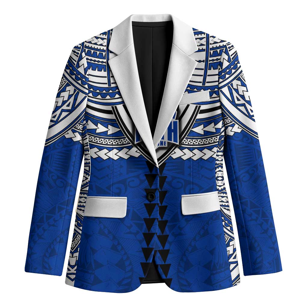 Personalized North Melbourne Kangaroos Blazer Polynesian Tribal Pattern Heritage Football