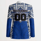 Personalized North Melbourne Kangaroos Blazer Polynesian Tribal Pattern Heritage Football