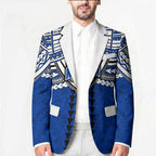 Personalized North Melbourne Kangaroos Blazer Polynesian Tribal Pattern Heritage Football