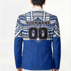 Personalized North Melbourne Kangaroos Blazer Polynesian Tribal Pattern Heritage Football