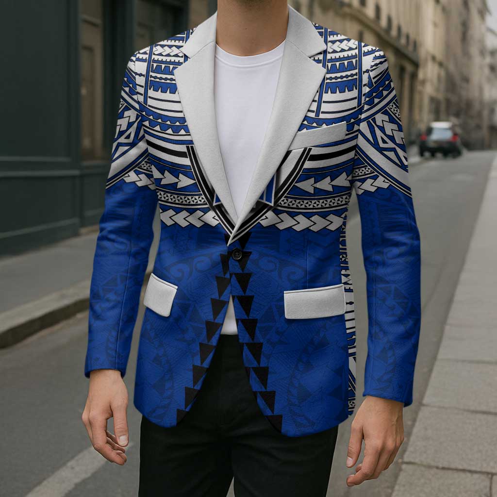 Personalized North Melbourne Kangaroos Blazer Polynesian Tribal Pattern Heritage Football