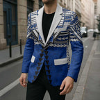 Personalized North Melbourne Kangaroos Blazer Polynesian Tribal Pattern Heritage Football