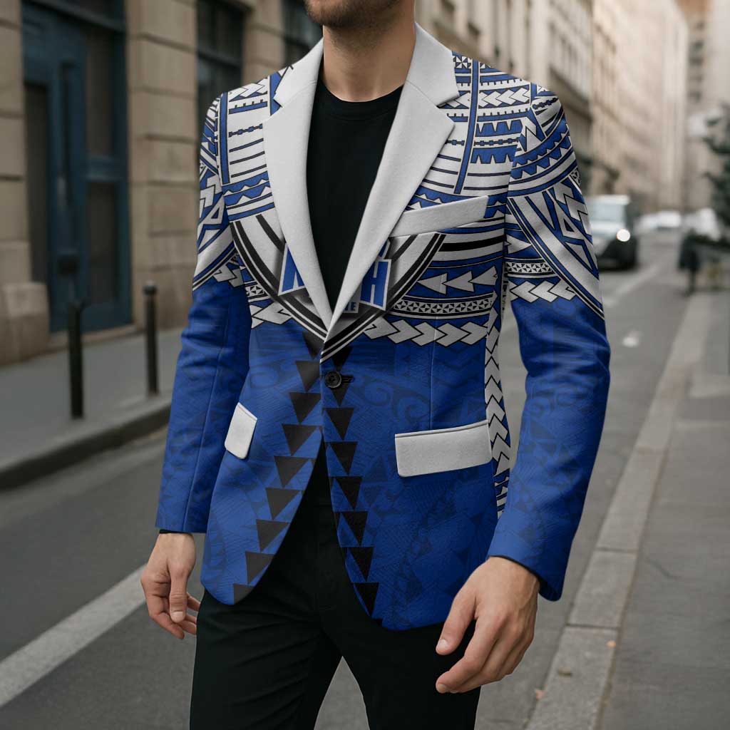 Personalized North Melbourne Kangaroos Blazer Polynesian Tribal Pattern Heritage Football