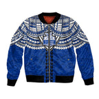 Personalized North Melbourne Kangaroos Bomber Jacket Polynesian Tribal Pattern Heritage Football