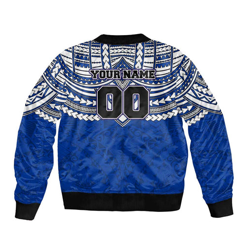 Personalized North Melbourne Kangaroos Bomber Jacket Polynesian Tribal Pattern Heritage Football