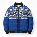Personalized North Melbourne Kangaroos Bomber Puffer Jacket Polynesian Tribal Pattern Heritage Football
