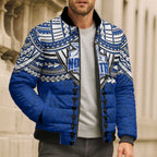 Personalized North Melbourne Kangaroos Bomber Puffer Jacket Polynesian Tribal Pattern Heritage Football