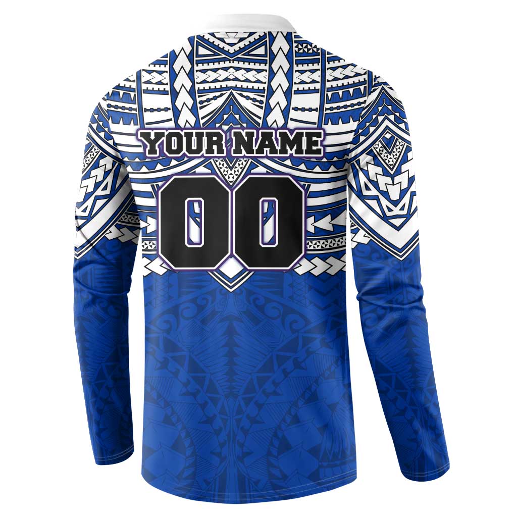 Personalized North Melbourne Kangaroos Button Sweatshirt Polynesian Tribal Pattern Heritage Football
