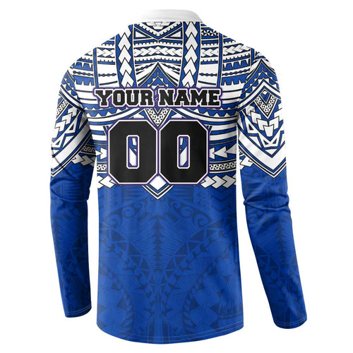 Personalized North Melbourne Kangaroos Button Sweatshirt Polynesian Tribal Pattern Heritage Football