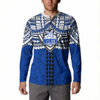 Personalized North Melbourne Kangaroos Button Sweatshirt Polynesian Tribal Pattern Heritage Football