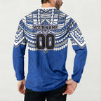Personalized North Melbourne Kangaroos Button Sweatshirt Polynesian Tribal Pattern Heritage Football