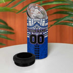 Personalized North Melbourne Kangaroos 4 in 1 Can Cooler Tumbler Polynesian Tribal Pattern Heritage Football