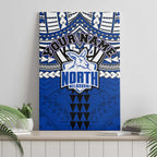 Personalized North Melbourne Kangaroos Canvas Wall Art Polynesian Tribal Pattern Heritage Football