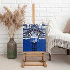 Personalized North Melbourne Kangaroos Canvas Wall Art Polynesian Tribal Pattern Heritage Football