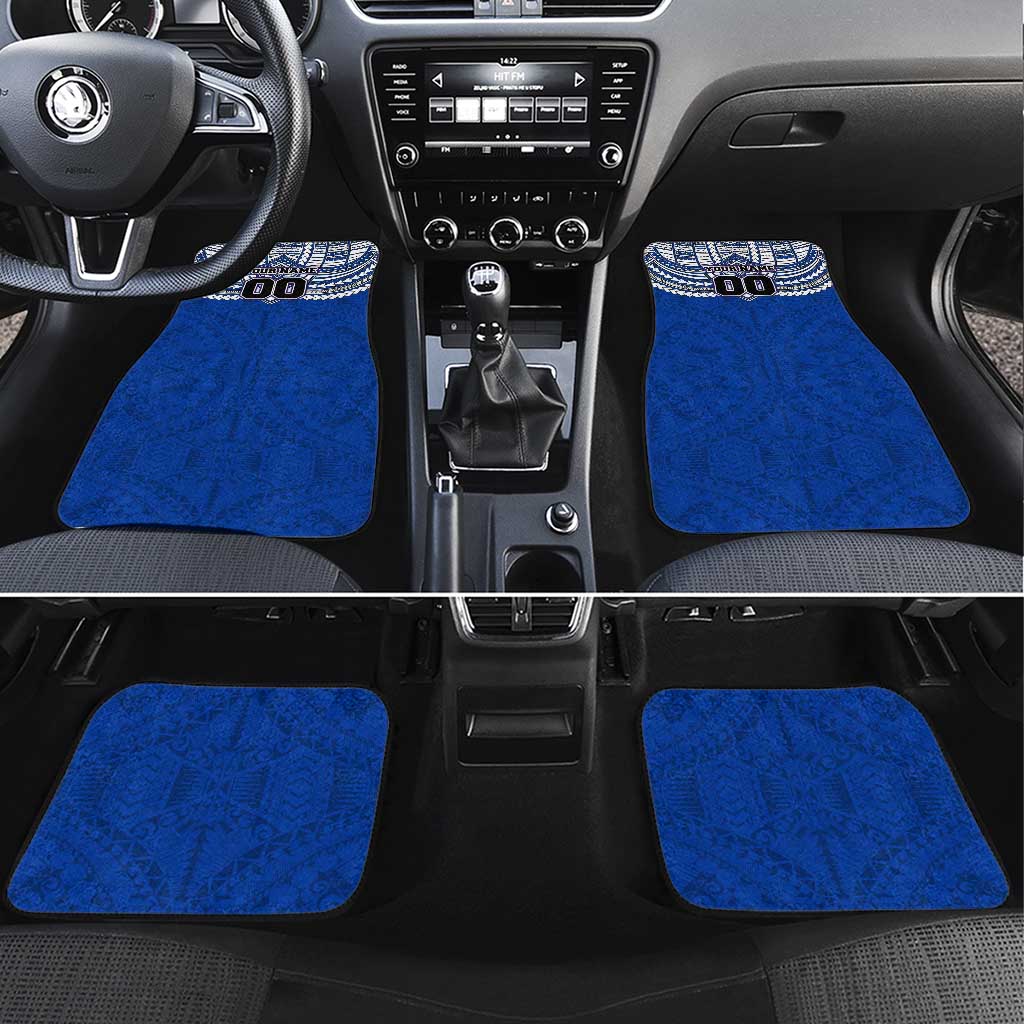 Personalized North Melbourne Kangaroos Car Mats Polynesian Tribal Pattern Heritage Football