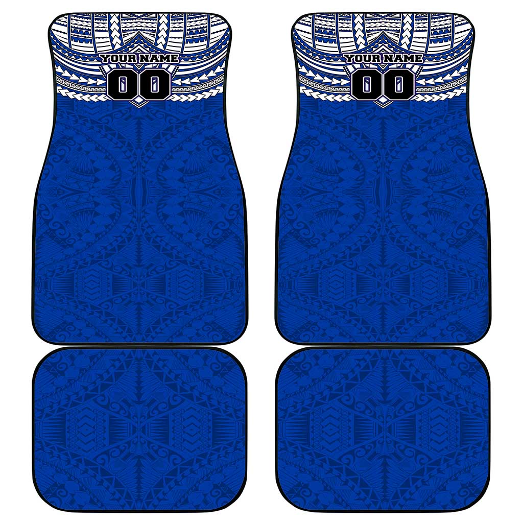 Personalized North Melbourne Kangaroos Car Mats Polynesian Tribal Pattern Heritage Football