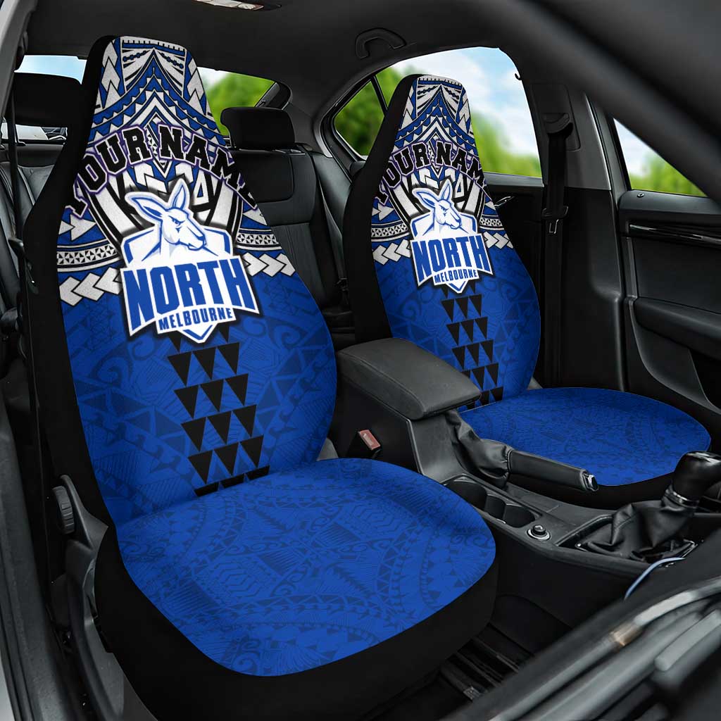 Personalized North Melbourne Kangaroos Car Seat Cover Polynesian Tribal Pattern Heritage Football
