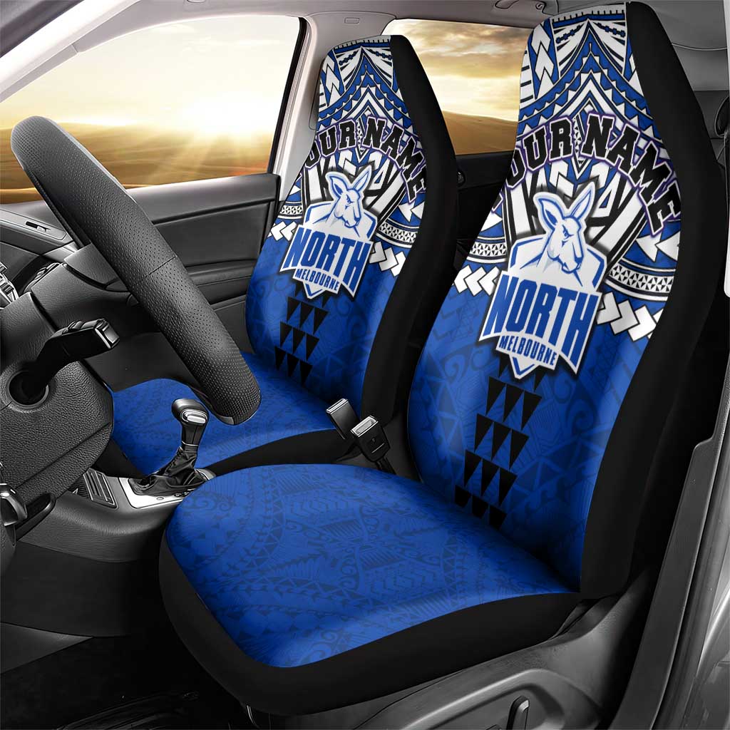 Personalized North Melbourne Kangaroos Car Seat Cover Polynesian Tribal Pattern Heritage Football