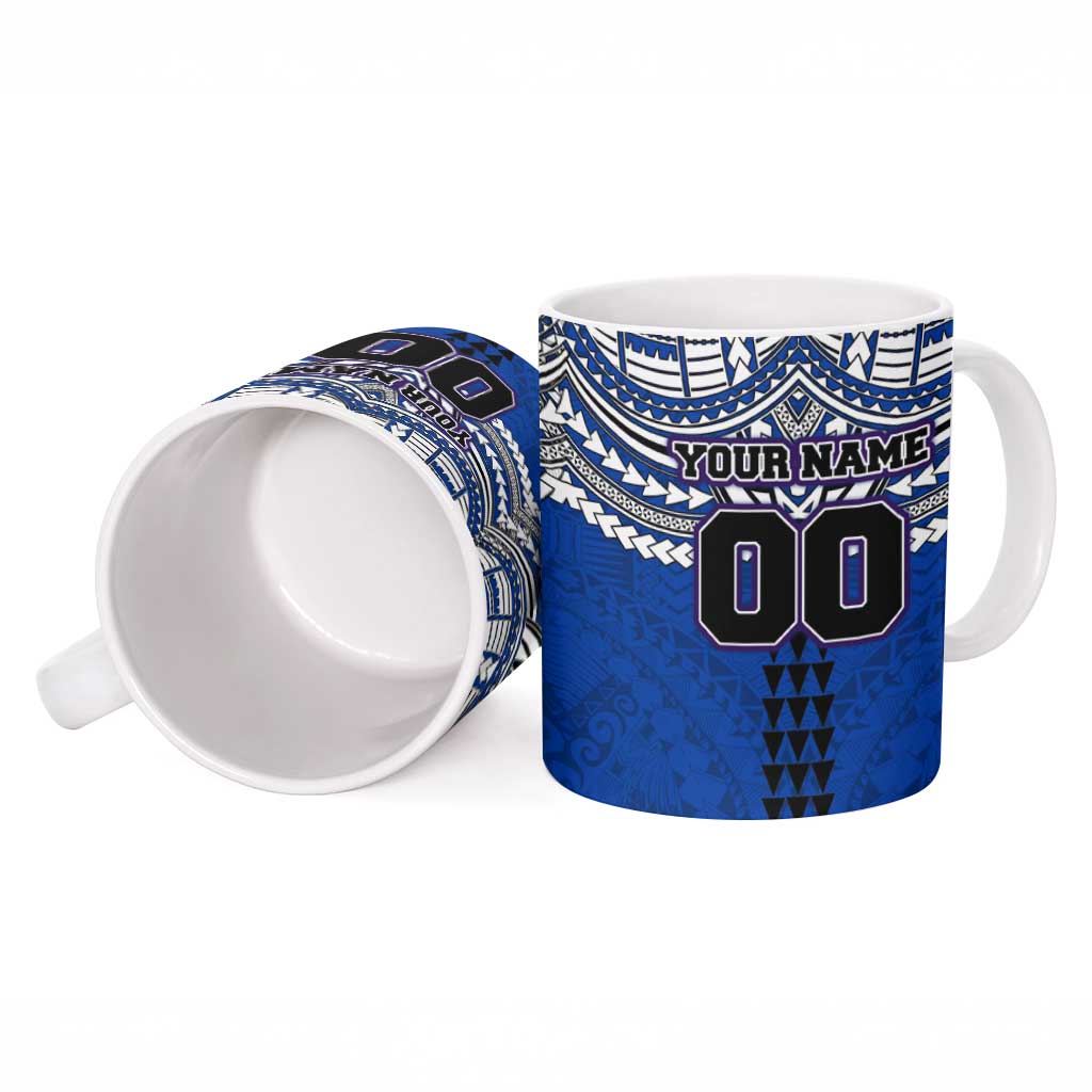 Personalized North Melbourne Kangaroos Ceramic Mug Polynesian Tribal Pattern Heritage Football