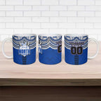 Personalized North Melbourne Kangaroos Ceramic Mug Polynesian Tribal Pattern Heritage Football