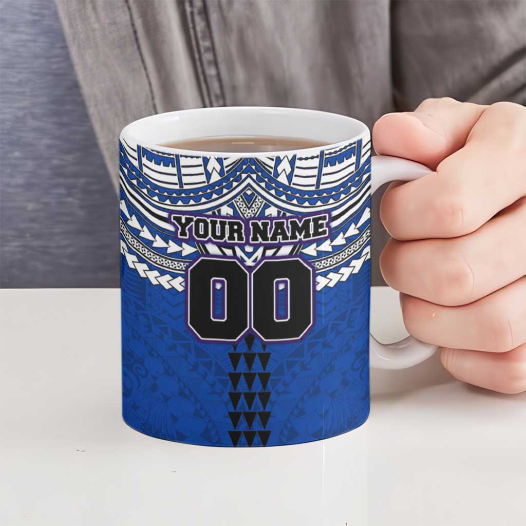 Personalized North Melbourne Kangaroos Ceramic Mug Polynesian Tribal Pattern Heritage Football